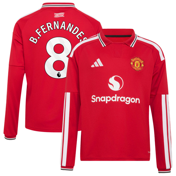 Maillot Domicile Manchester United adidas 2026-27 - Enfant - Manches longues avec flocage B.Fernandes 8