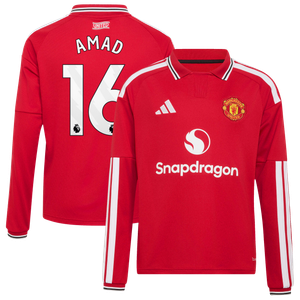 Maillot Domicile Manchester United adidas 2026-27 - Enfant - Manches longues avec flocage Amad 16, vue 2