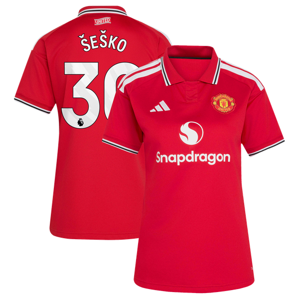 Maillot Domicile Manchester United adidas 2026-27 - Femme avec flocage Šeško 30