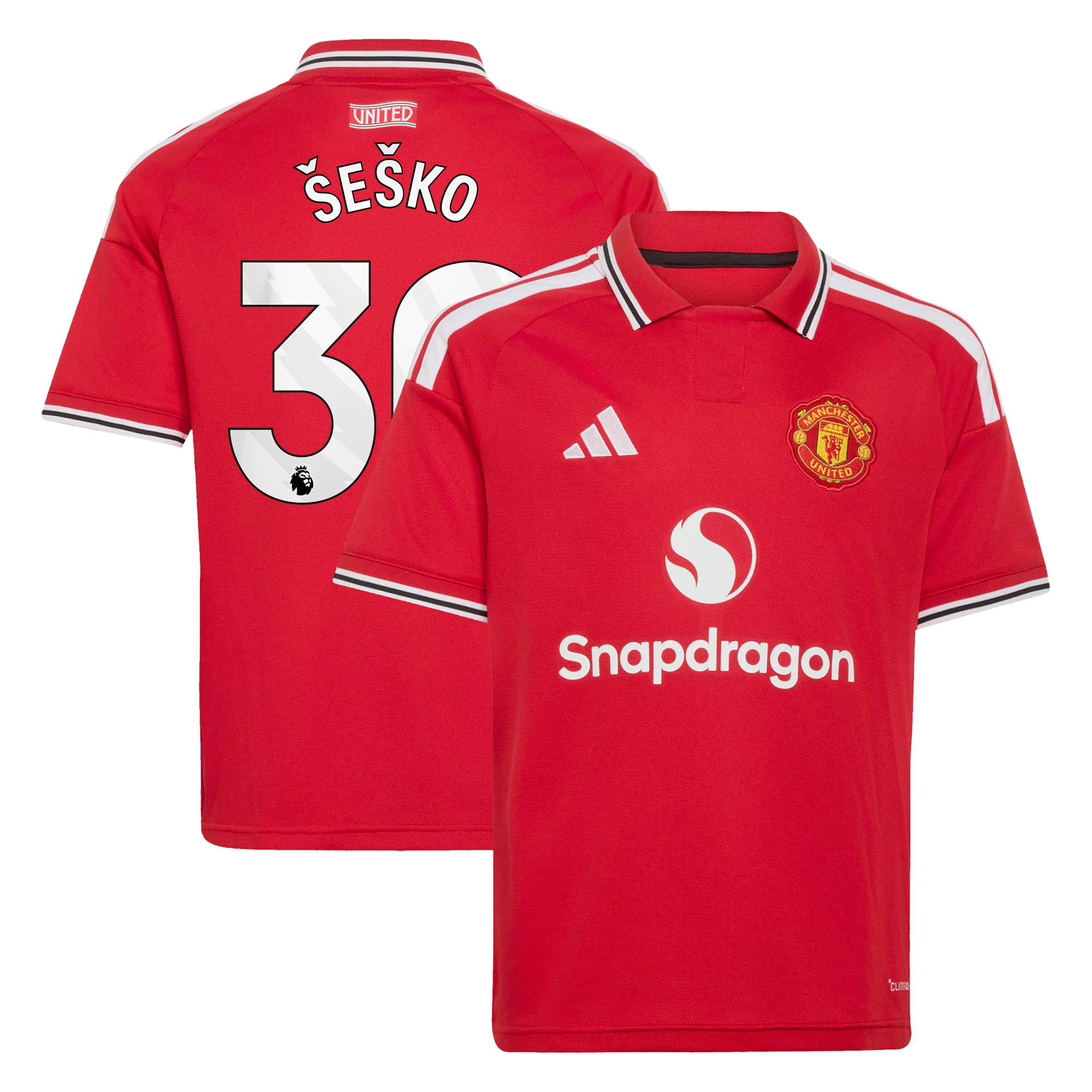 Maillot Domicile Manchester United adidas 2026-27 - Enfant avec flocage Šeško 30