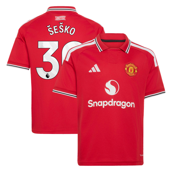 Maillot Domicile Manchester United adidas 2026-27 - Enfant avec flocage Šeško 30