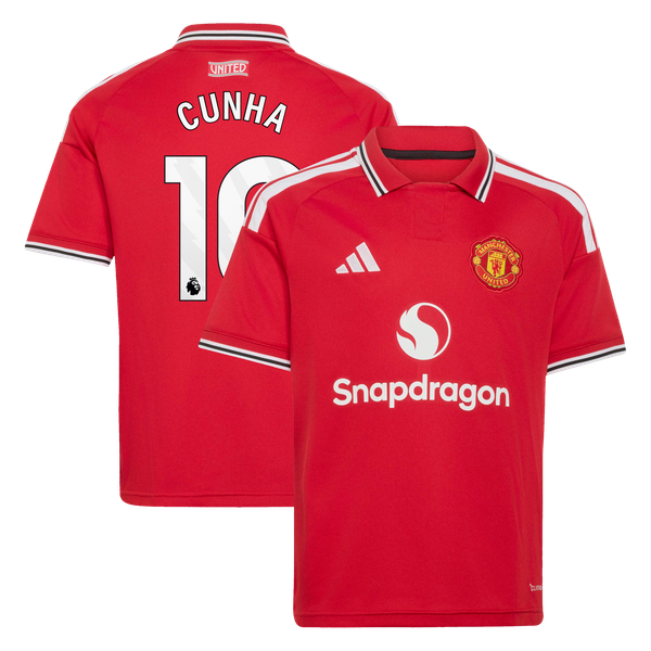 Maillot Domicile Manchester United adidas 2026-27 - Enfant avec flocage Cunha 10