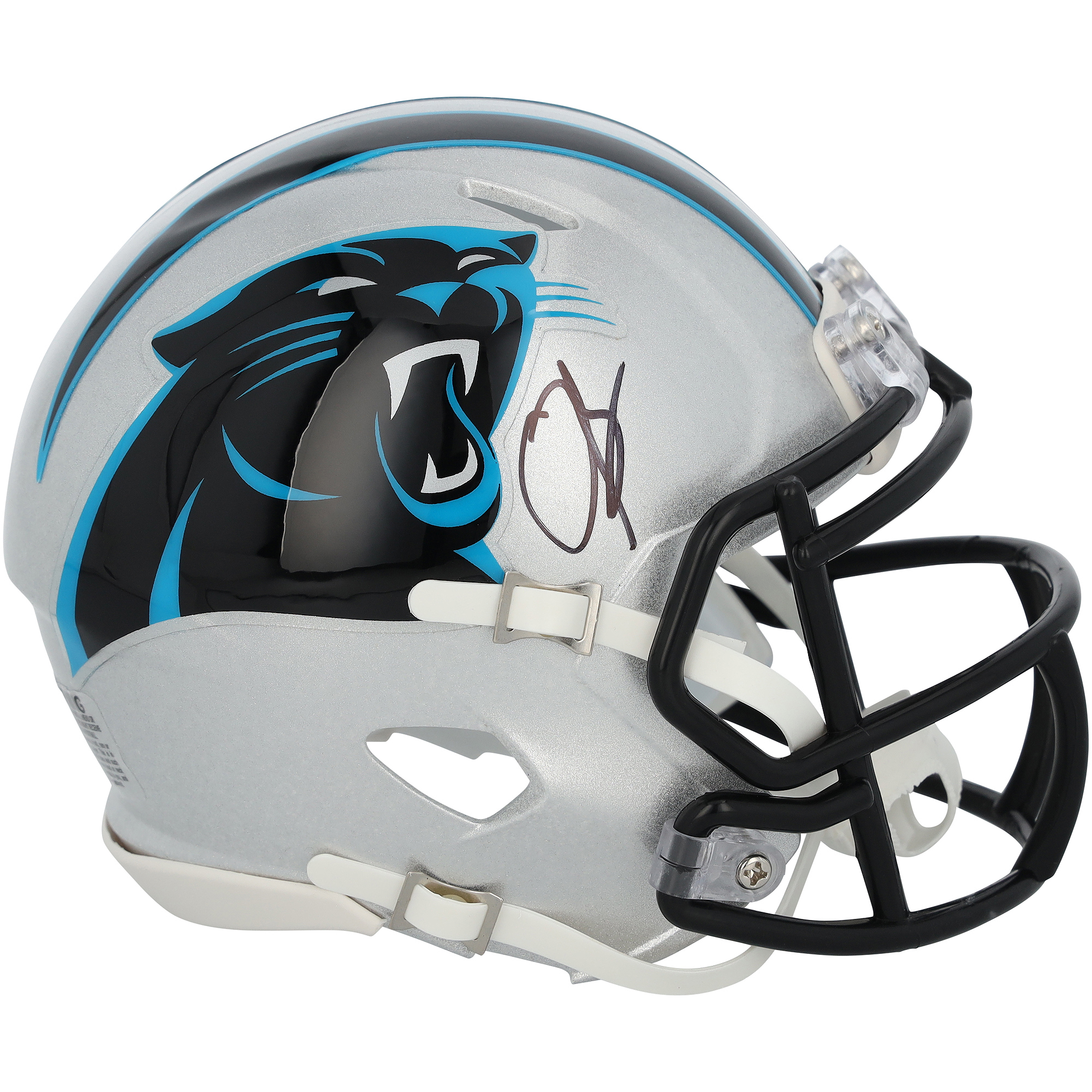 Chris Brazzell II Carolina Panthers Autographed Riddell Speed Mini Helmet