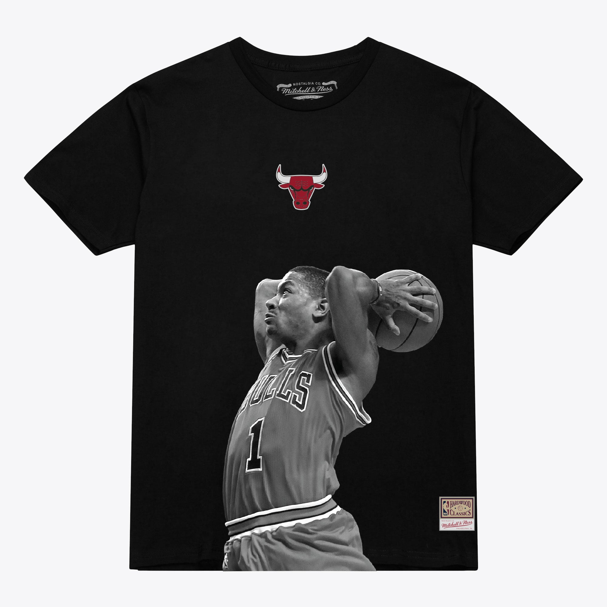 Chicago Bulls Mitchell & Ness Legendäres Foto-T-Shirt - Herren