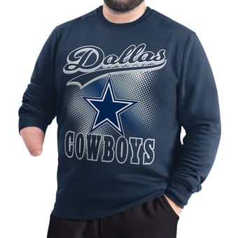 Men's G-III Sports by Carl Banks Navy Dallas Cowboys Adaptive Shading City Fleece Sweatshirt