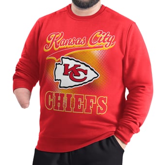 Men's G-III Sports by Carl Banks Red Kansas City Chiefs Adaptive Shading City Fleece Sweatshirt