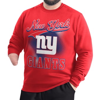 Men's G-III Sports by Carl Banks Red New York Giants Adaptive Shading City Fleece Sweatshirt