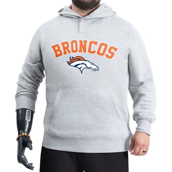 Men's G-III Sports by Carl Banks Gray Denver Broncos Adaptive Fleece Hoodie