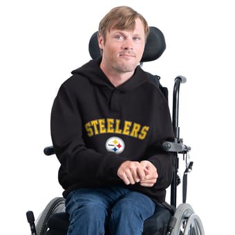 Men's G-III Sports by Carl Banks Black Pittsburgh Steelers Adaptive Fleece Hoodie