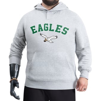 Men's G-III Sports by Carl Banks Gray Philadelphia Eagles Adaptive Fleece Hoodie