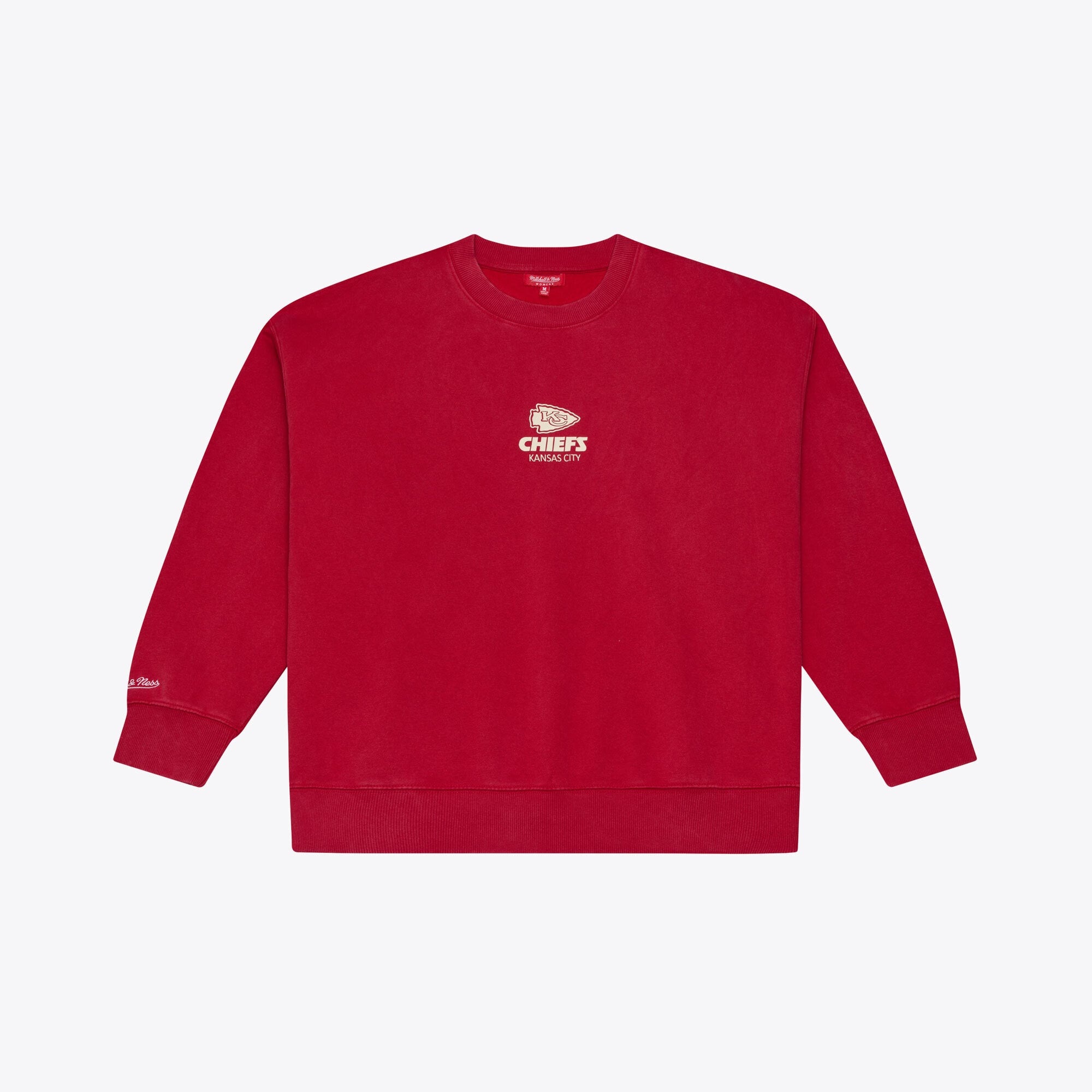 Felpa da donna Mitchell & Ness rossa con micro logo dei Kansas City Chiefs Core Essentials
