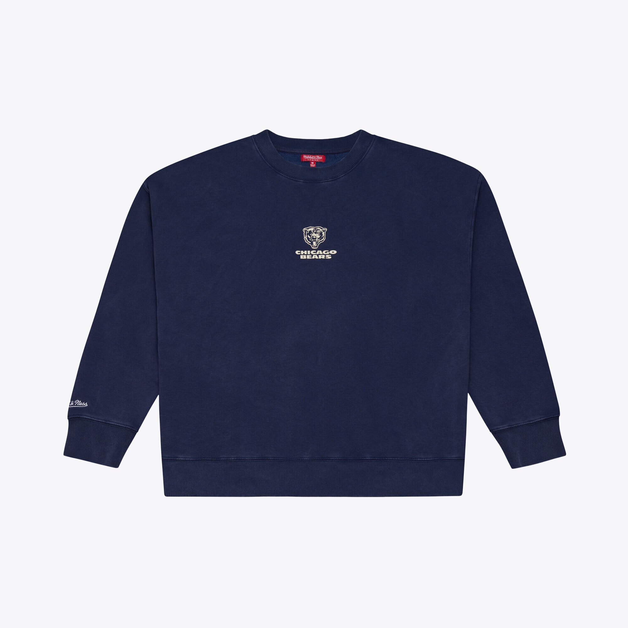 Felpa da donna Mitchell & Ness blu navy con micro logo dei Chicago Bears Core Essentials.
