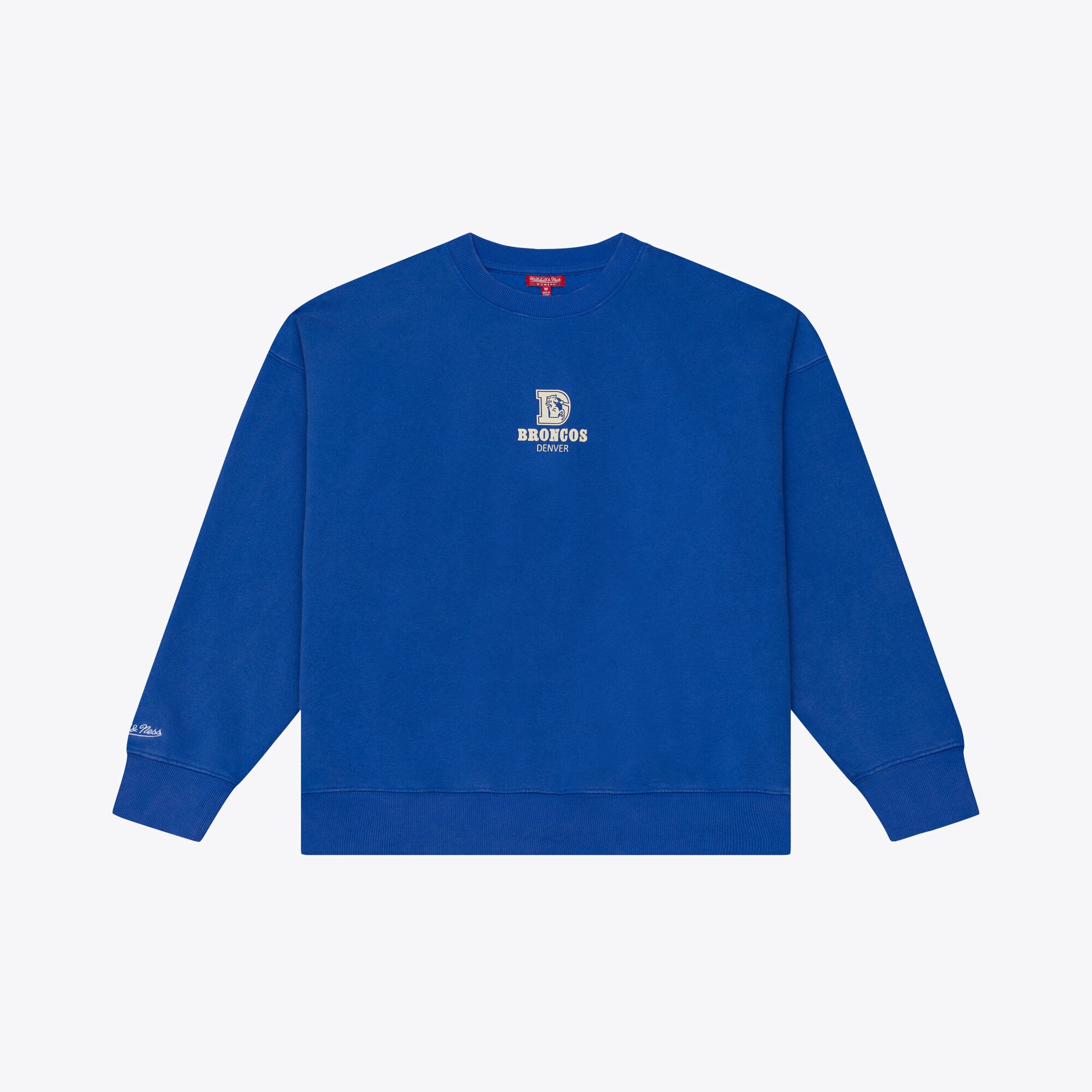 Felpa da donna Mitchell & Ness Royal Denver Broncos Core Essentials Micro Logo in pile