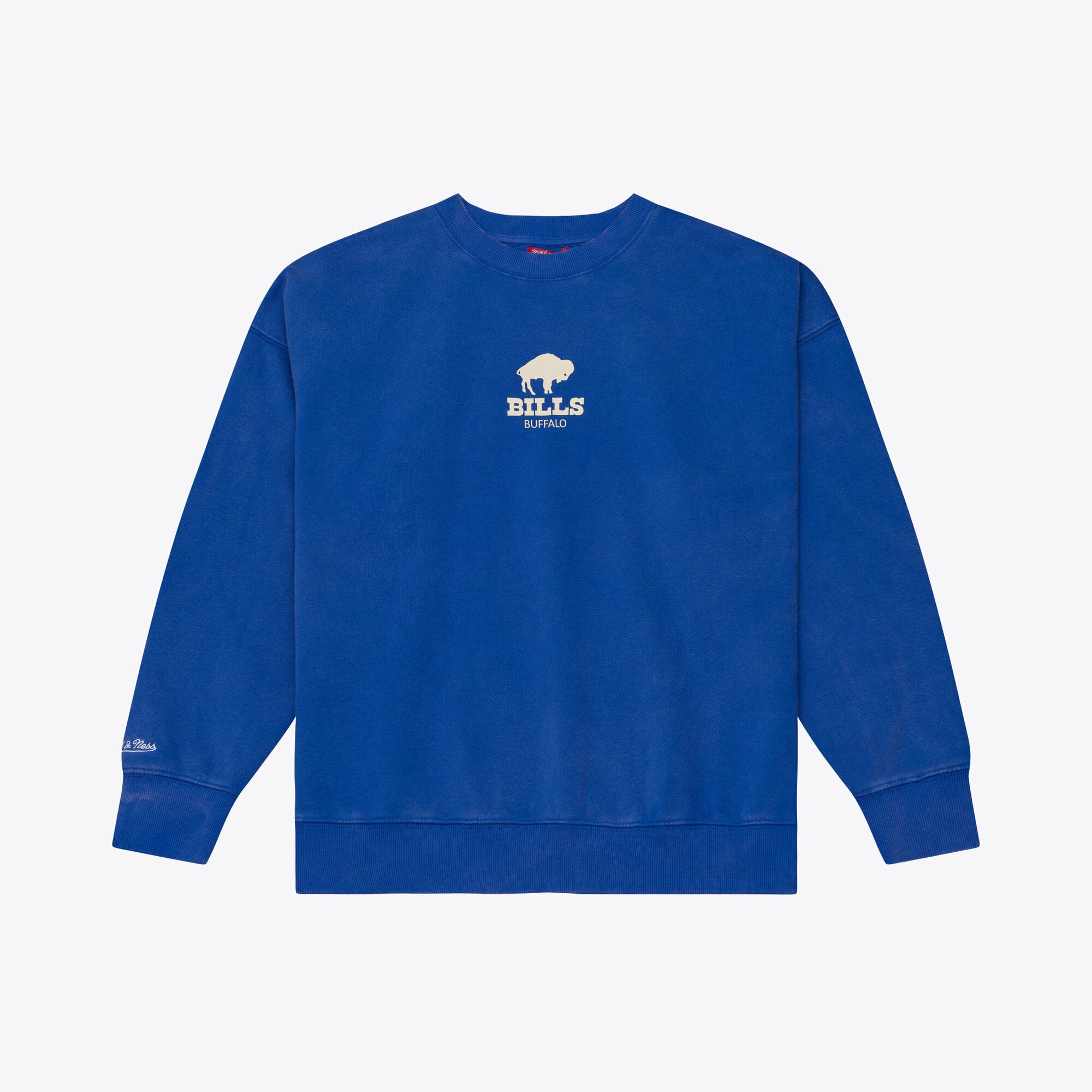 Felpa da donna Mitchell & Ness Royal Buffalo Bills Core Essentials Micro Logo in pile
