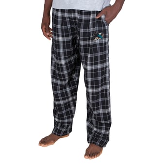 Men's Concepts Sport Black/Gray San Jose Sharks Ultimate Plaid Flannel Pants