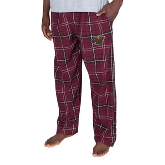 Men's Concepts Sport Maroon/Black Minnesota Wild Ultimate Plaid Flannel Pants
