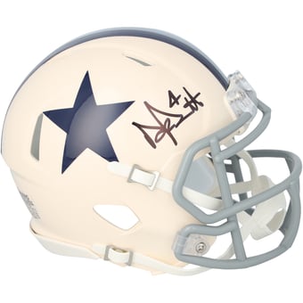 Dak Prescott Dallas Cowboys Autographed Riddell Retro Speed Mini Helmet