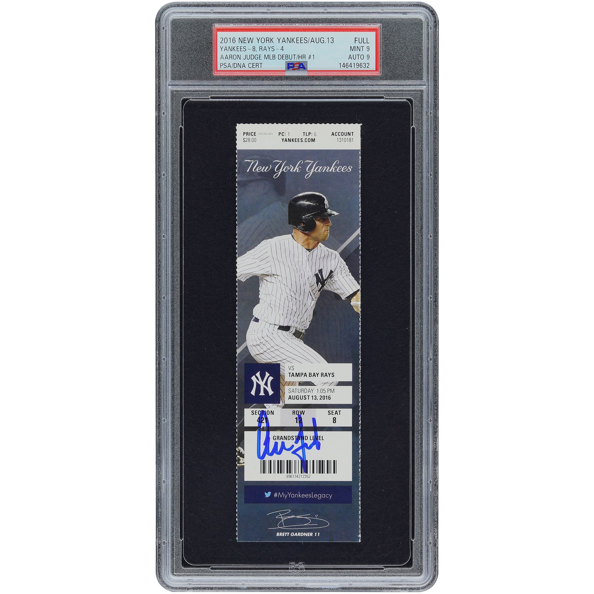 Aaron Judge New York Yankees Autographed August 13