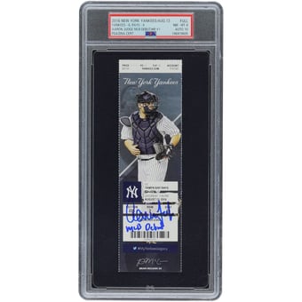 "Aaron Judge New York Yankees Autographed August 13, 2016 MLB Debut/HR #1 PSA Authenticated 8/10 Ticket with ""MLB Debut"" Inscription"