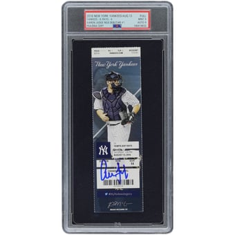 Aaron Judge New York Yankees Autographed August 13, 2016 MLB Debut/HR #1 PSA Authenticated 9/9 Ticket