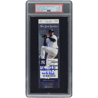 "Aaron Judge New York Yankees Autographed August 13, 2016 MLB Debut/HR #1 PSA Authenticated 8/9 Ticket with ""MLB Debut"" Inscription"