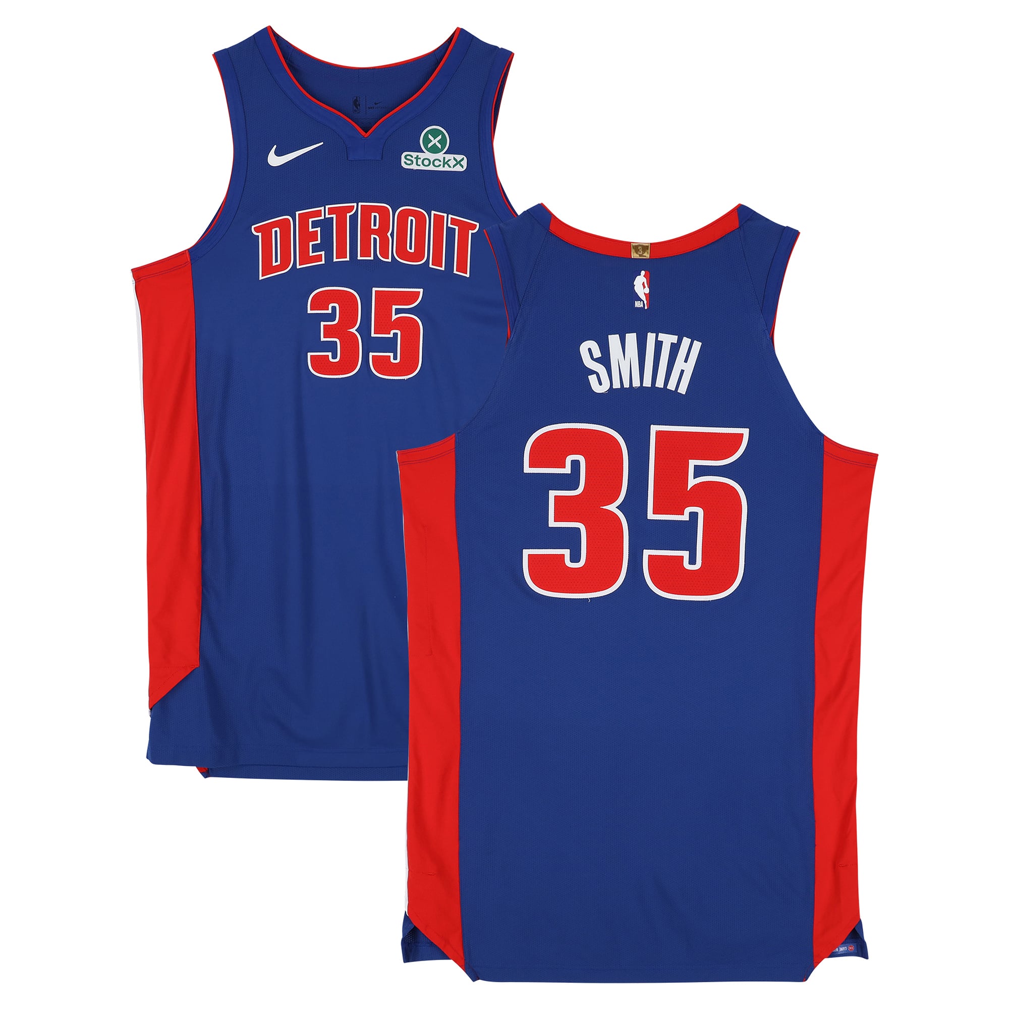 Tolu Smith Detroit Pistons Game-Used #35 Blue Nike Jersey vs. Los Angeles Clippers on January 10, 2026 - Size 52+6