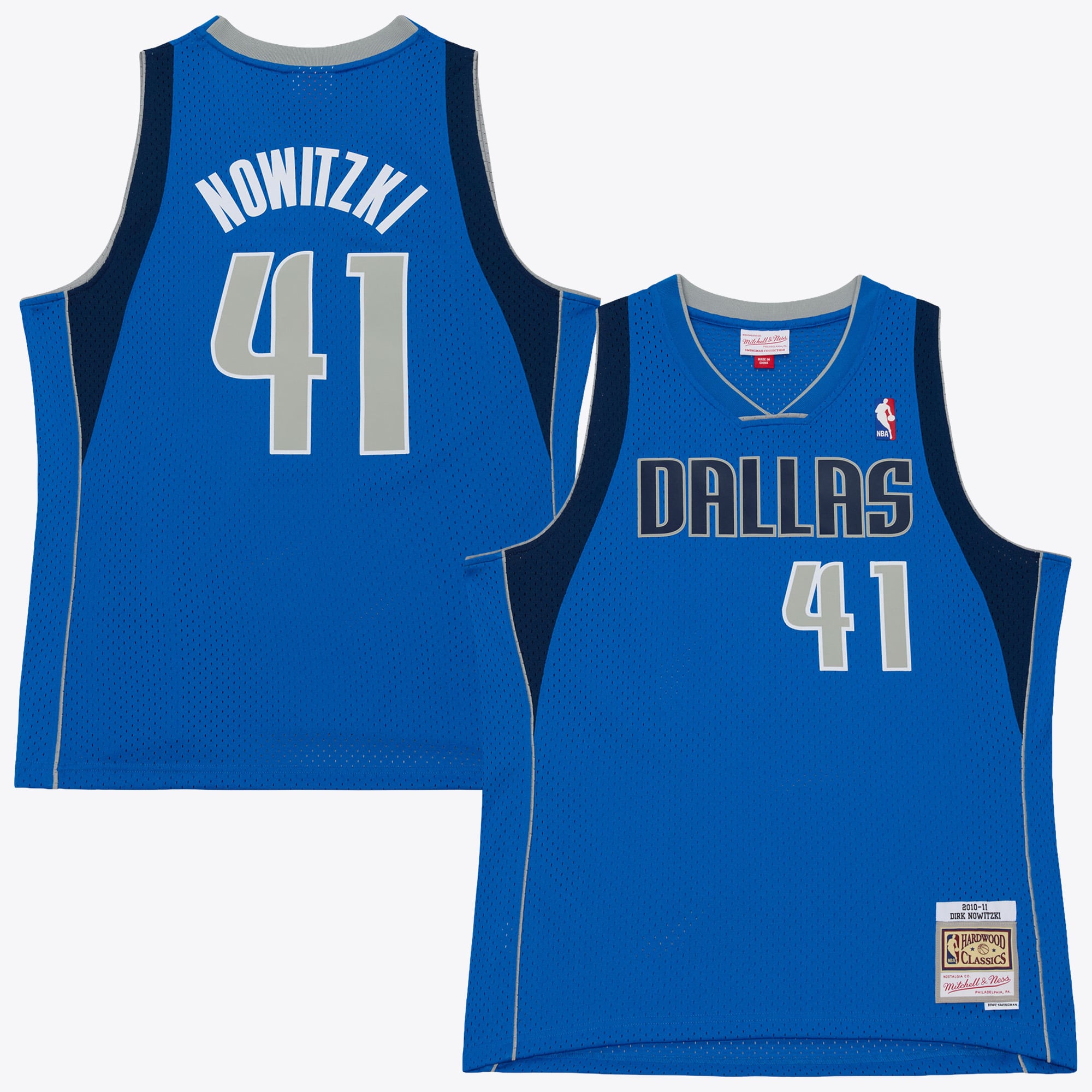 Dallas Mavericks Mitchell & Ness Dirk Nowitzki Hardwood Classics Swingman Jersey – Mens