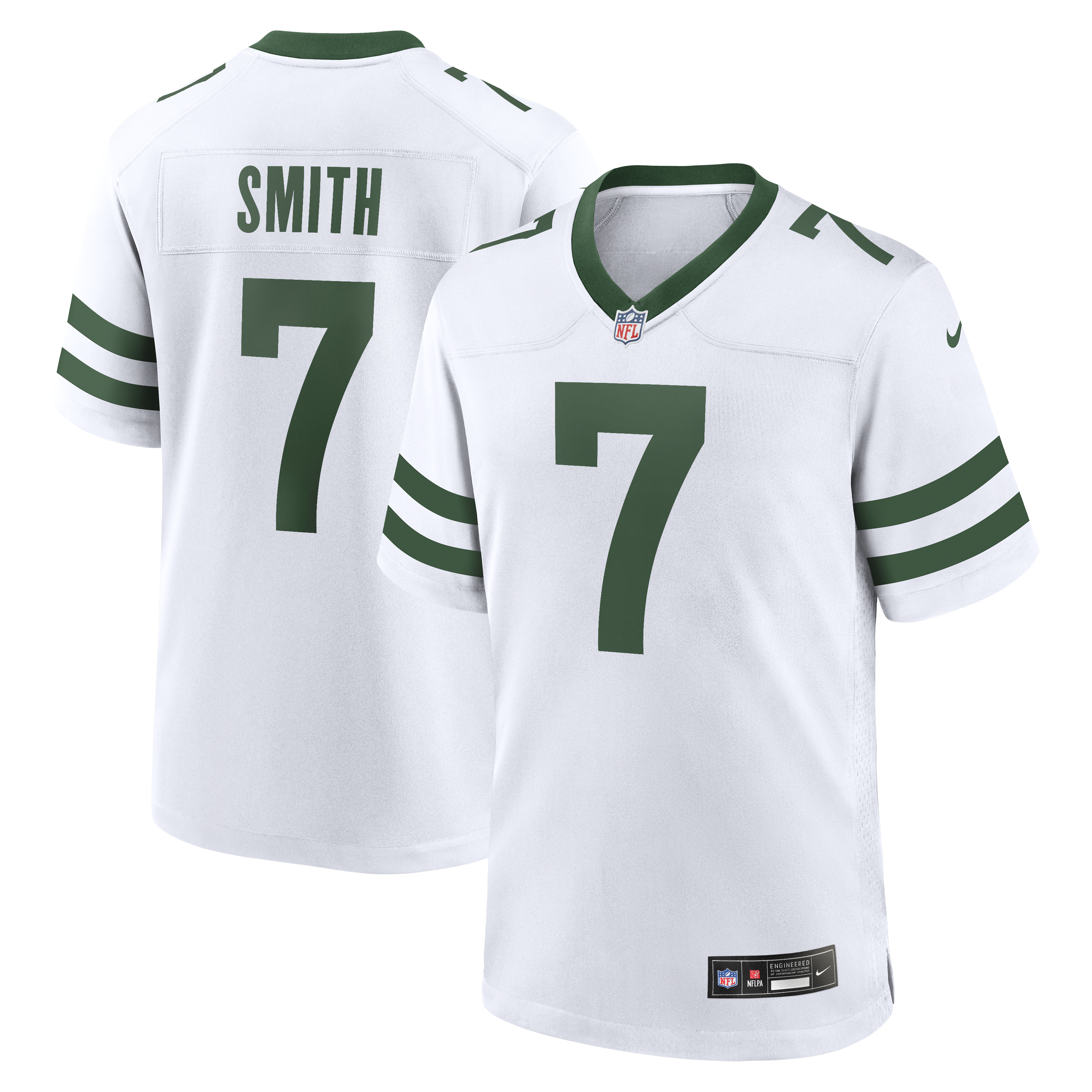 Men's Nike Geno Smith Legacy White New York Jets Game Jersey