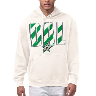 Men's Starter Cream Dallas Stars City Abbreviation Fleece Hoodie