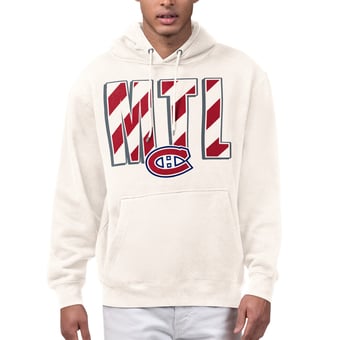 Men's Starter Cream Montreal Canadiens City Abbreviation Fleece Hoodie