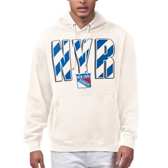 Men's Starter Cream New York Rangers City Abbreviation Fleece Hoodie