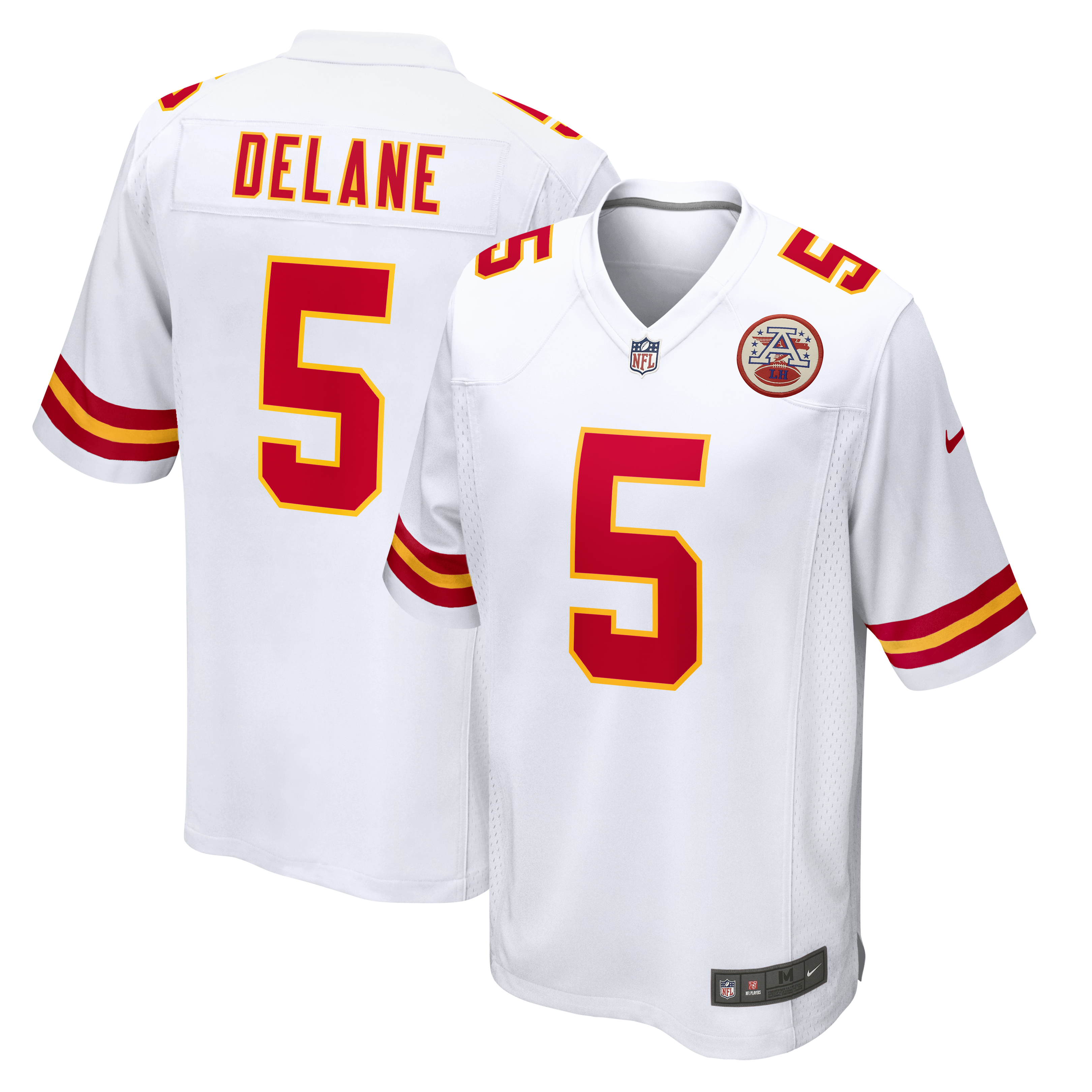 Men's Nike Mansoor Delane White Kansas City Chiefs Game Jersey