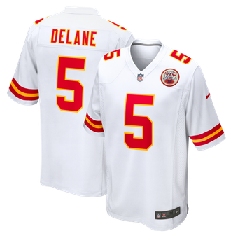 Men's Nike Mansoor Delane White Kansas City Chiefs Game Jersey