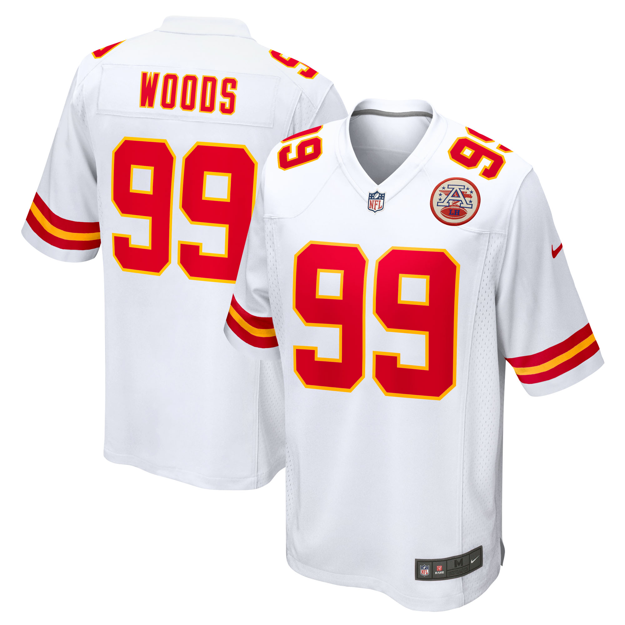 Men's Nike Peter Woods White Kansas City Chiefs Game Jersey