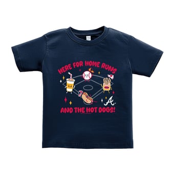 Toddler Soft as a Grape  Navy Atlanta Braves Snack T-Shirt