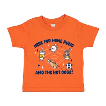 Toddler Soft as a Grape  Orange Houston Astros Snack T-Shirt
