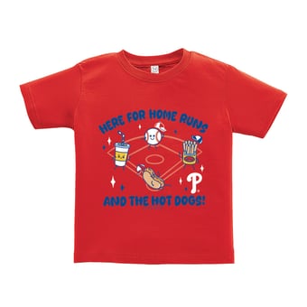 Toddler Soft as a Grape  Red Philadelphia Phillies Snack T-Shirt