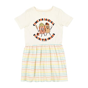 Girls Toddler Soft as a Grape White Baltimore Orioles Snack Dress