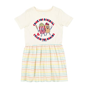 Girls Toddler Soft as a Grape White Boston Red Sox Snack Dress