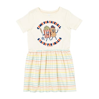 Girls Toddler Soft as a Grape White Houston Astros Snack Dress