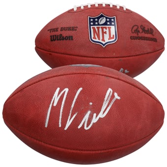 Malachi Fields New York Giants Autographed Wilson Duke Full Color Football