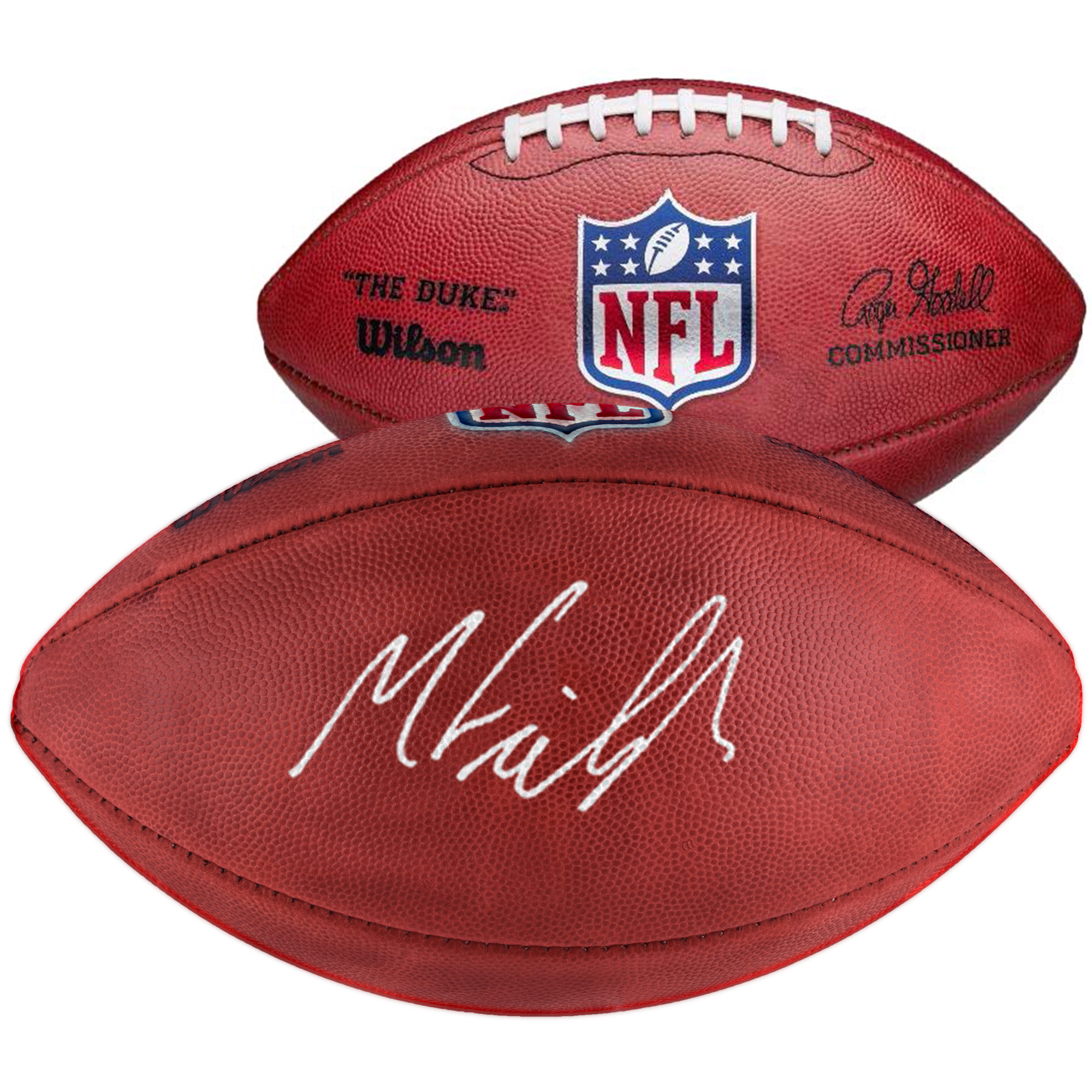 Malachi Fields New York Giants Autographed Wilson Duke Full Color Football
