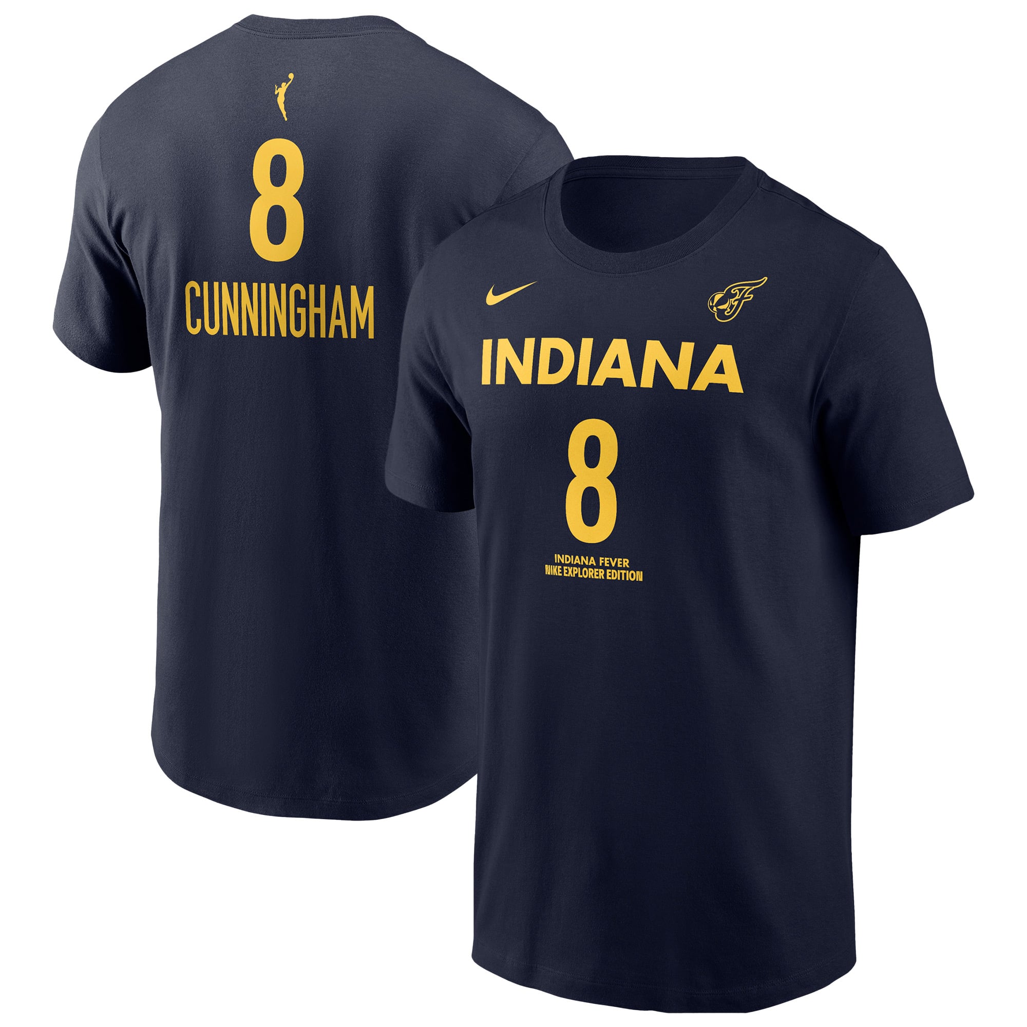 Men's Nike Sophie Cunningham Navy Indiana Fever Name & Number T-Shirt