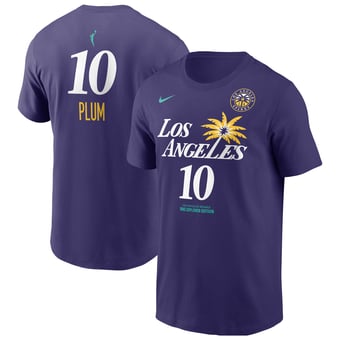 Men's Nike Kelsey Plum Purple Los Angeles Sparks Name & Number T-Shirt