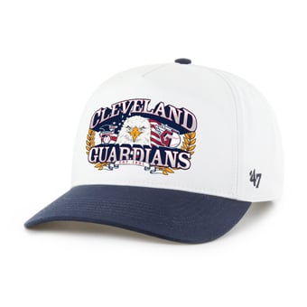 Men's '47 White/Navy Cleveland Guardians Americana Eagle Hitch Adjustable Hat