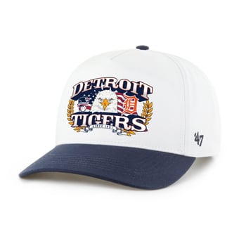 Men's '47 White/Navy Detroit Tigers Americana Eagle Hitch Adjustable Hat