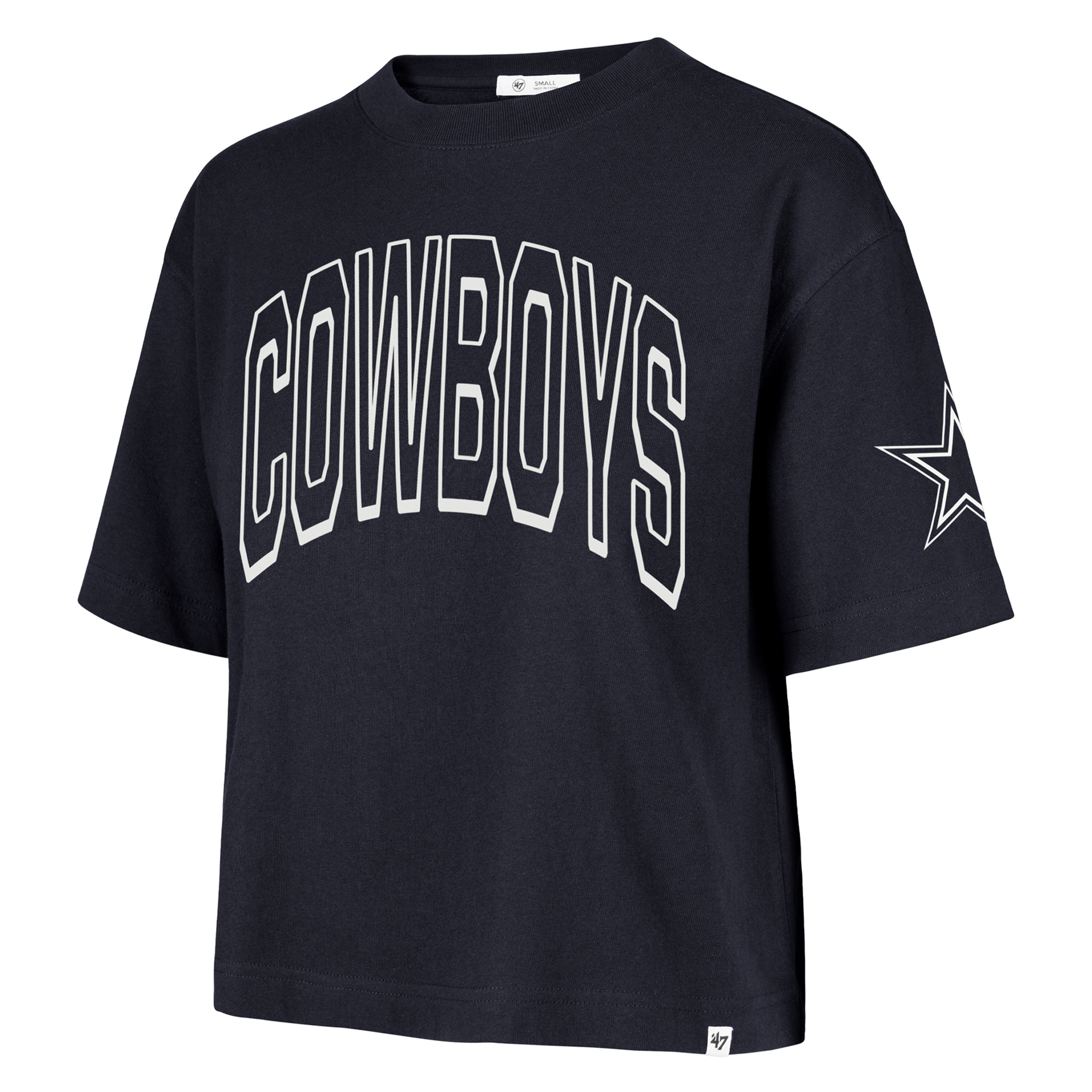 Women's '47 Navy Dallas Cowboys Call Out Reed City T-Shirt