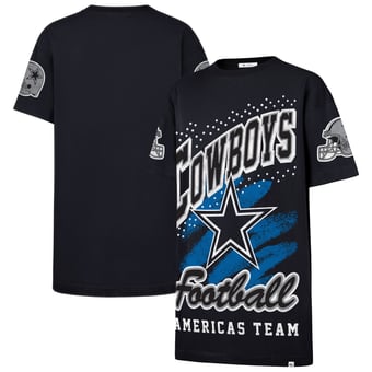 Women's '47  Navy Dallas Cowboys Oversized Gemstone Swash T-Shirt Dress