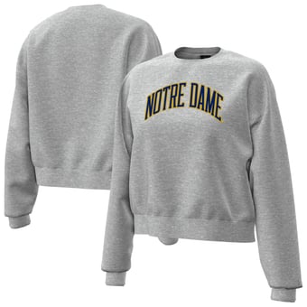 Women's Under Armour Heather Gray Notre Dame Fighting Irish Icon Fleece Sweatshirt
