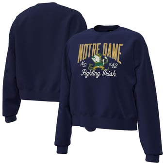 Women's Under Armour Navy Notre Dame Fighting Irish Icon Fleece Sweatshirt